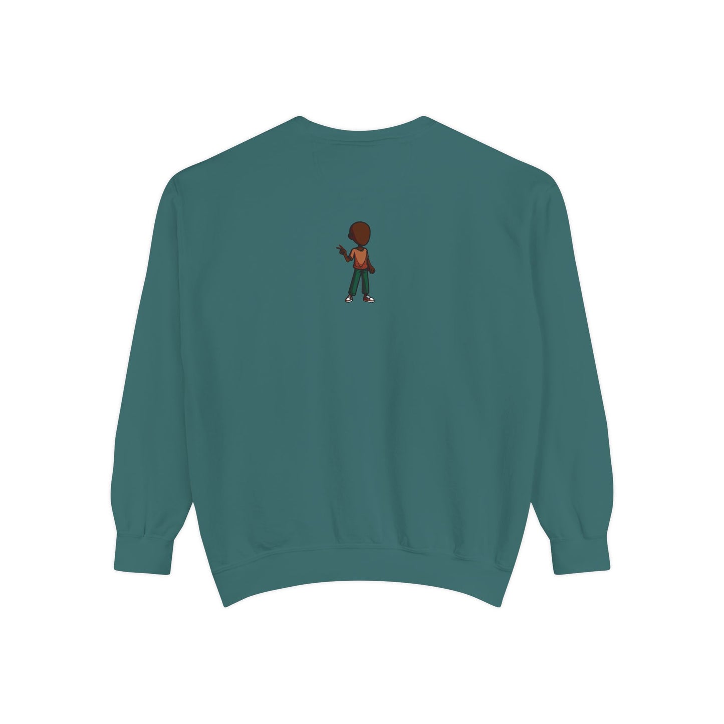 The Unflappable Man Sweatshirt — Retro Badge Graphic Crewneck