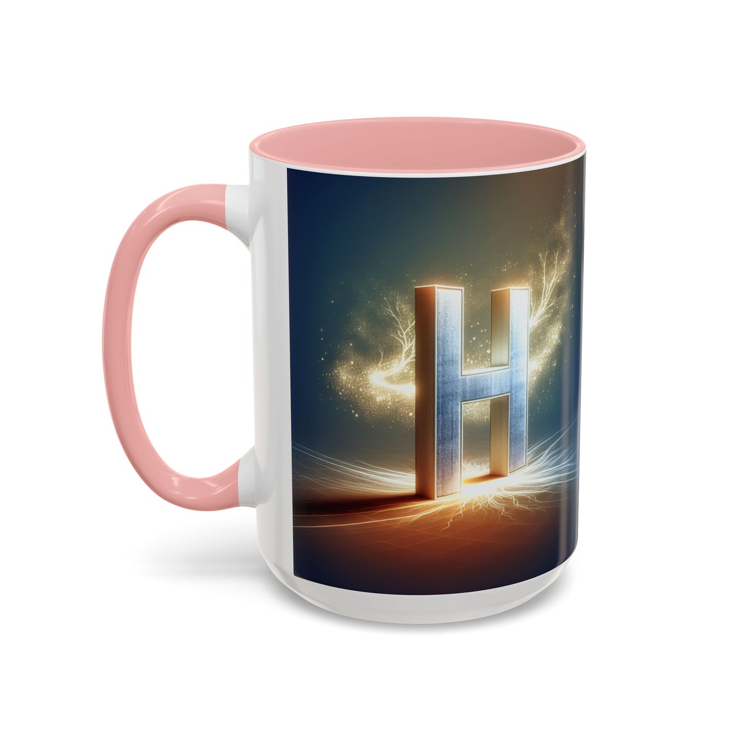 Stunning Accent Coffee Mug with Abstract Letter Design