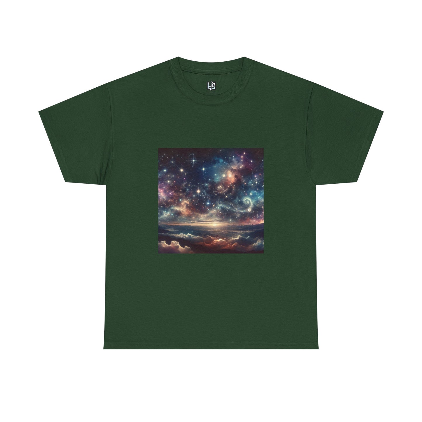 Cosmic Dreams Unisex Heavy Cotton Tee - Celestial Graphic Tee for Stargazers