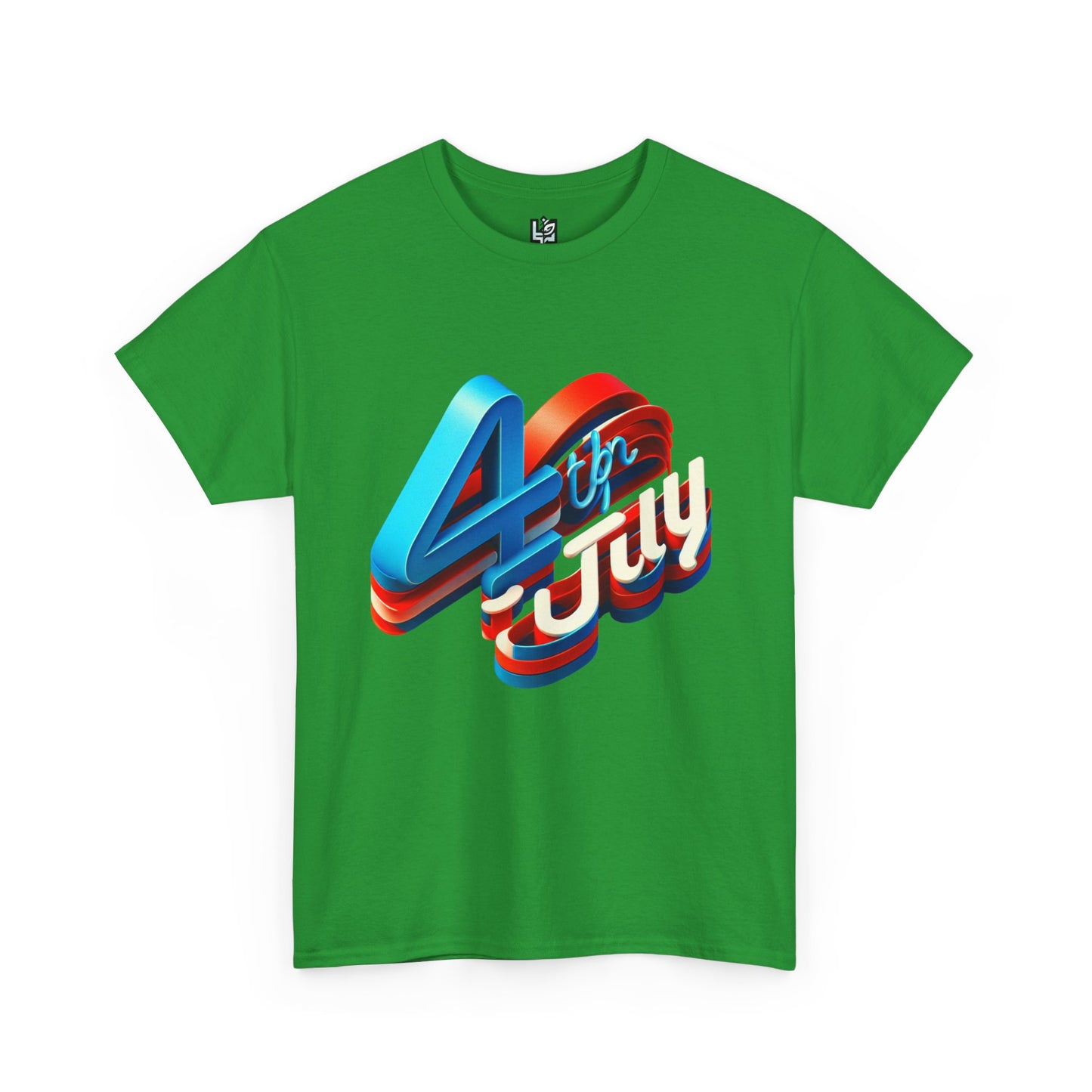4th of July Unisex Heavy Cotton Tee, Patriotic Shirt, Independence Day Apparel, Summer Event T-Shirt, Casual Graphic Tee