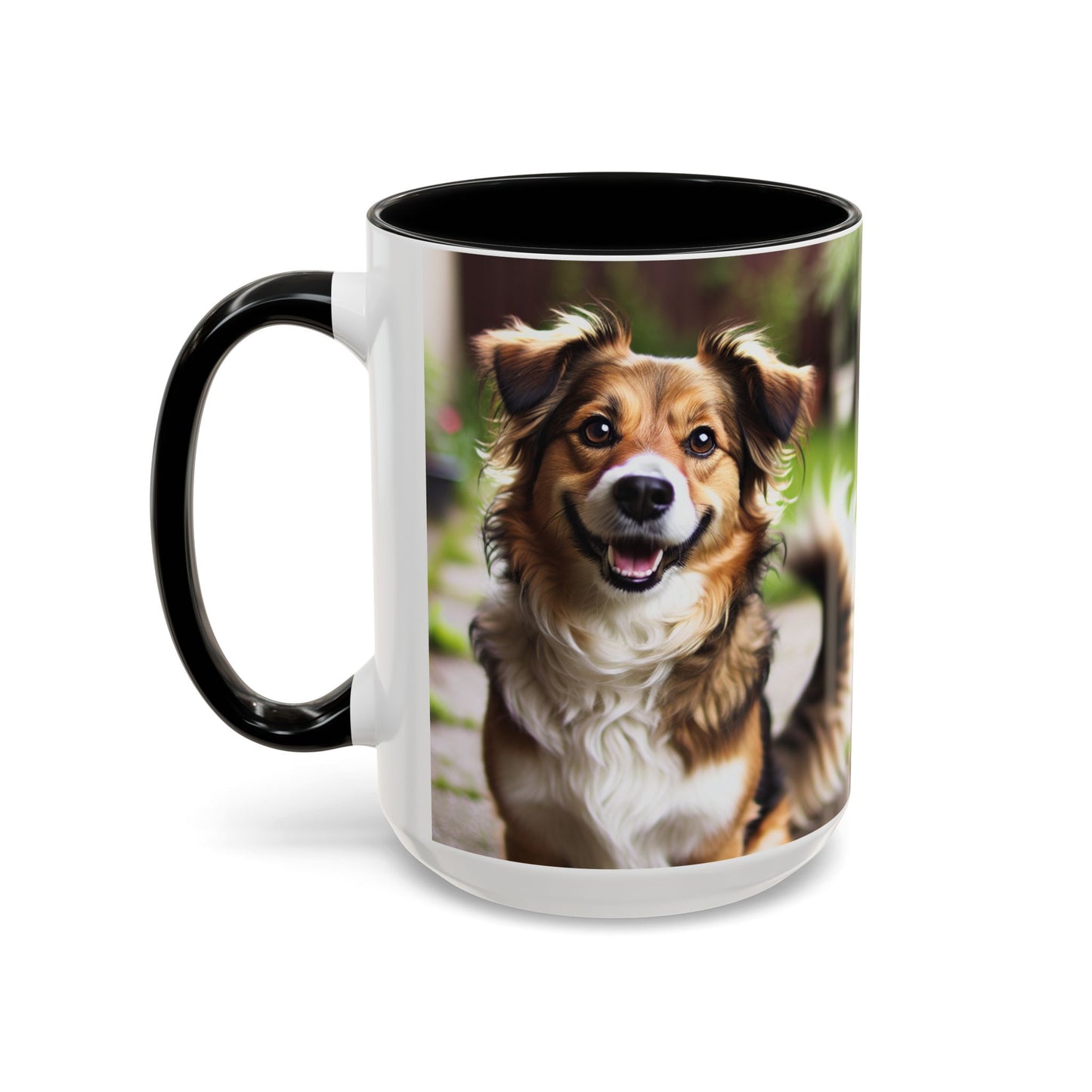 Happy Dog Graphic Accent Coffee Mug | Perfect for Pet Lovers