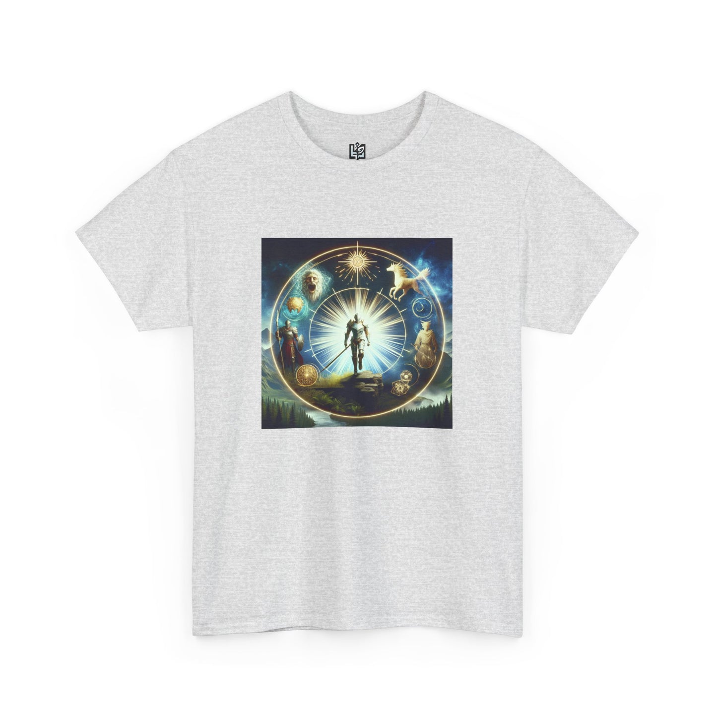 Cosmic Connection Unisex Heavy Cotton Tee - Celestial Design for Star Lovers