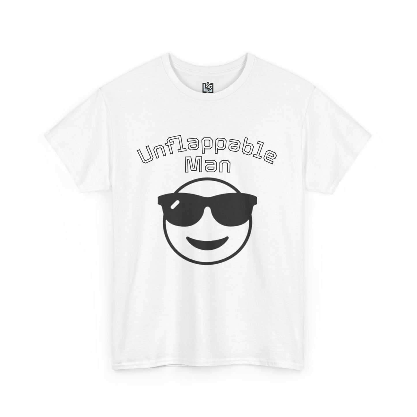 Unflappable Man Unisex Heavy Cotton Tee, Cool Graphic T-Shirt for Men, Perfect Gift for Birthdays, Casual Wear, Outdoor Activities