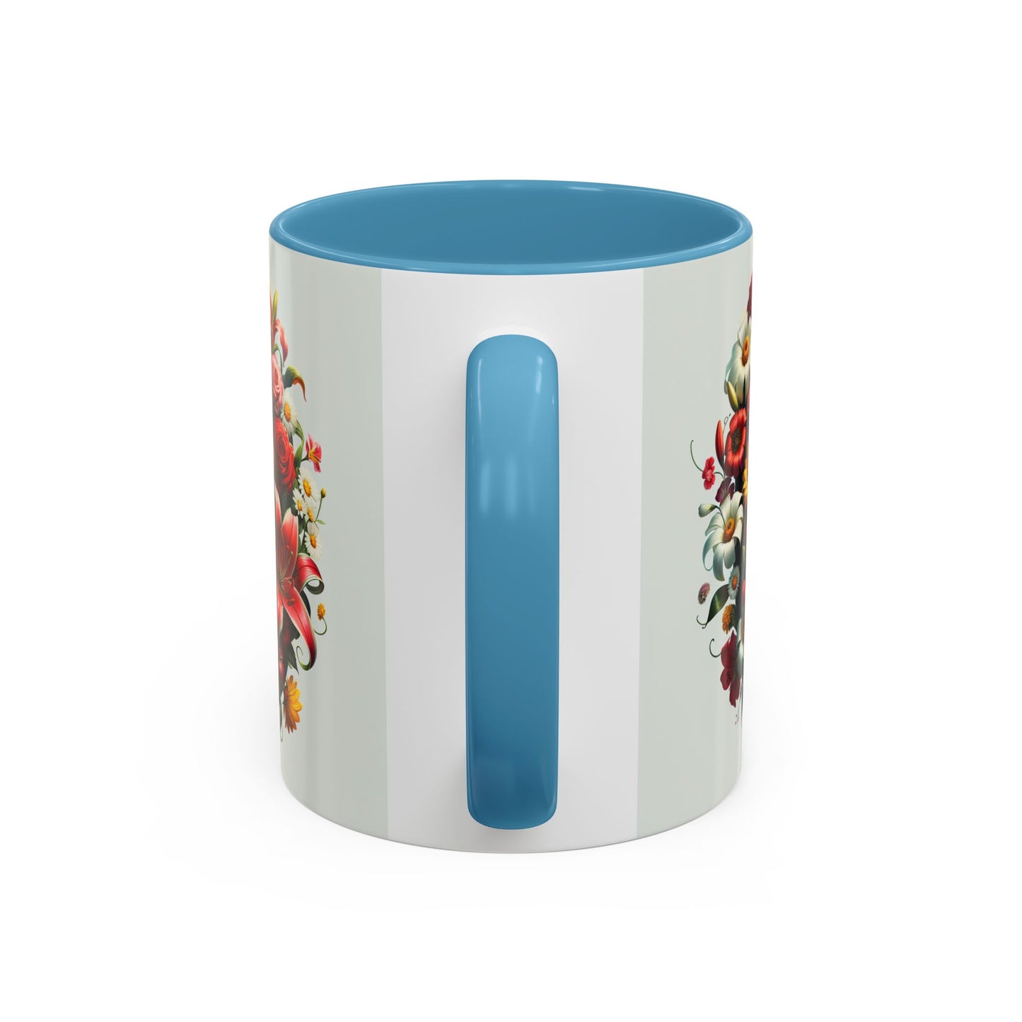 Floral Accent Coffee Mug - Elegant & Vibrant Design for Flower Lovers