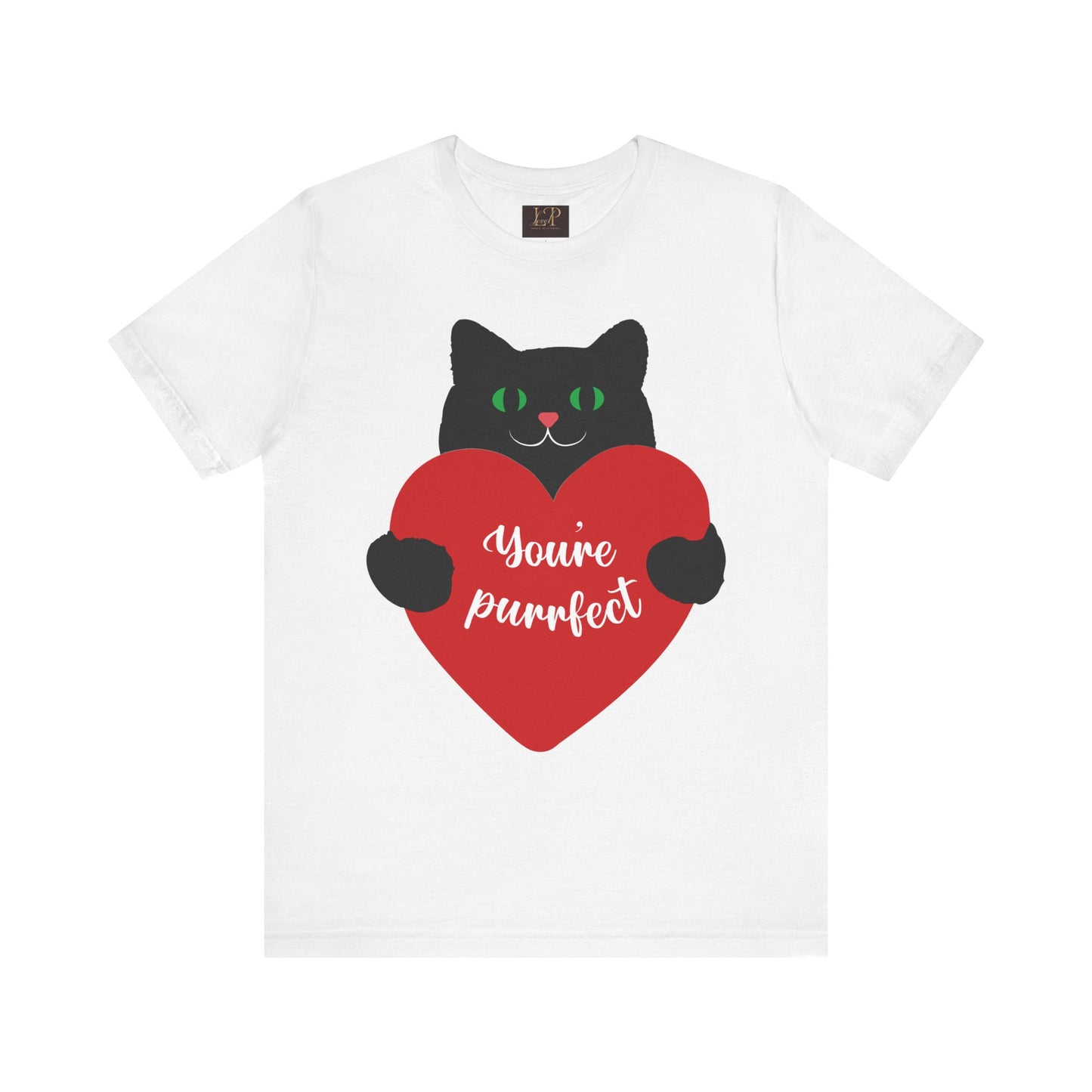 Purrfect Love Cat Tee - Cute Unisex Jersey Short Sleeve Shirt