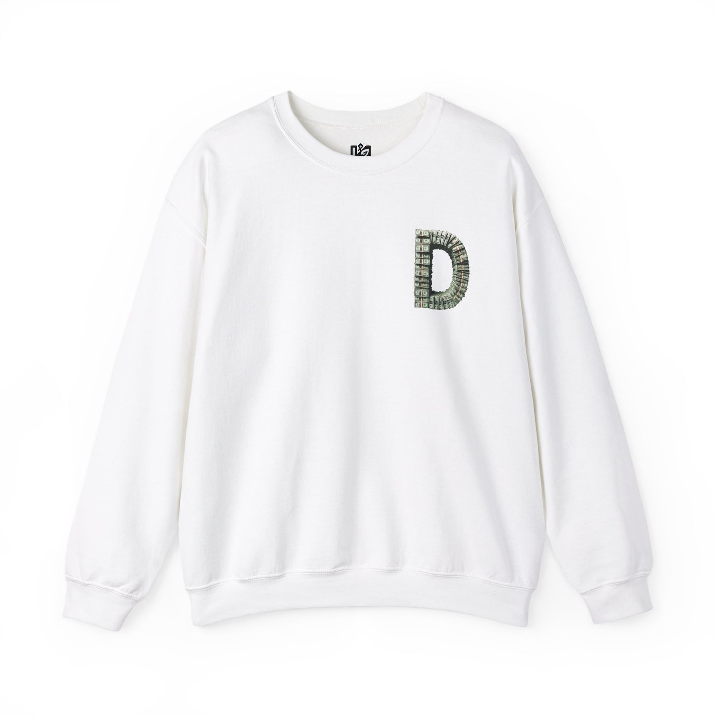 Unisex Crewneck Sweatshirt with 'D' and Dollar Sign Design | Stylish & Cozy Apparel for Casual Days