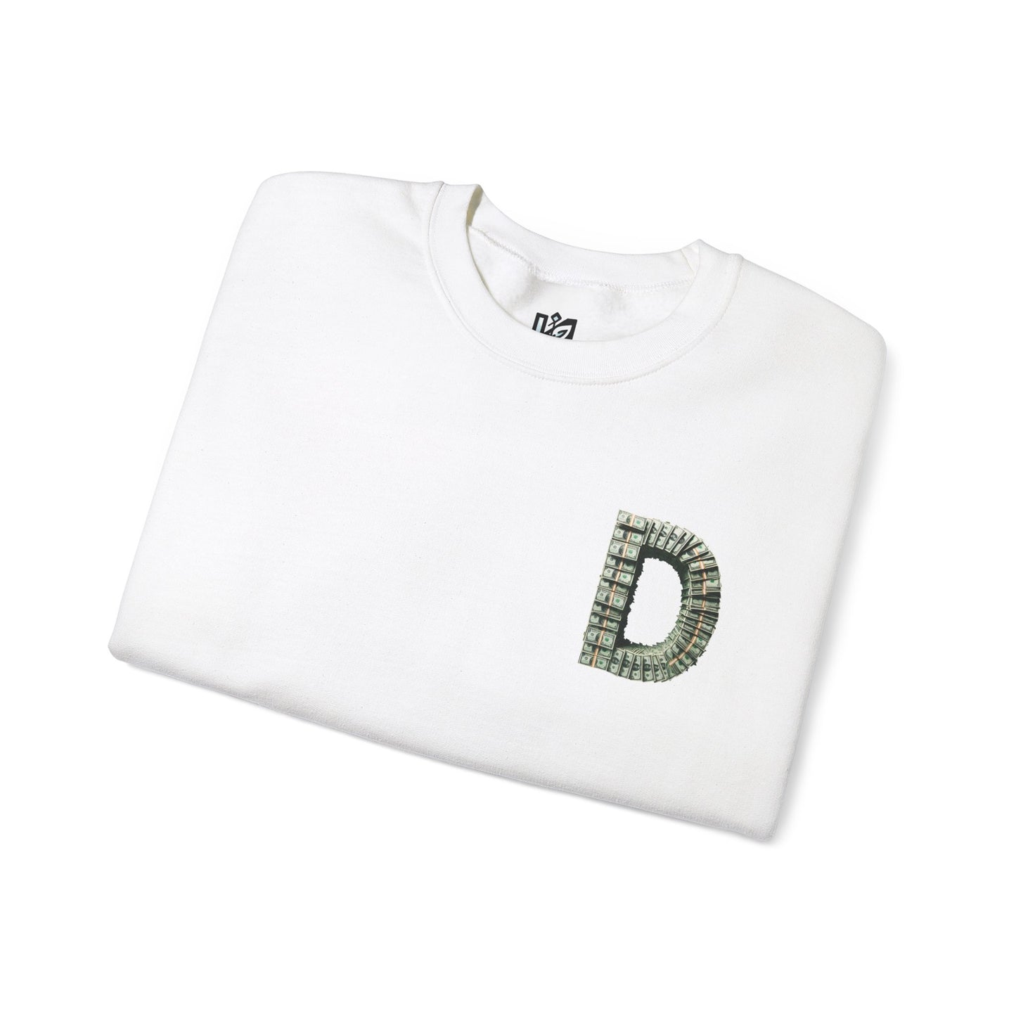Unisex Crewneck Sweatshirt with 'D' and Dollar Sign Design | Stylish & Cozy Apparel for Casual Days
