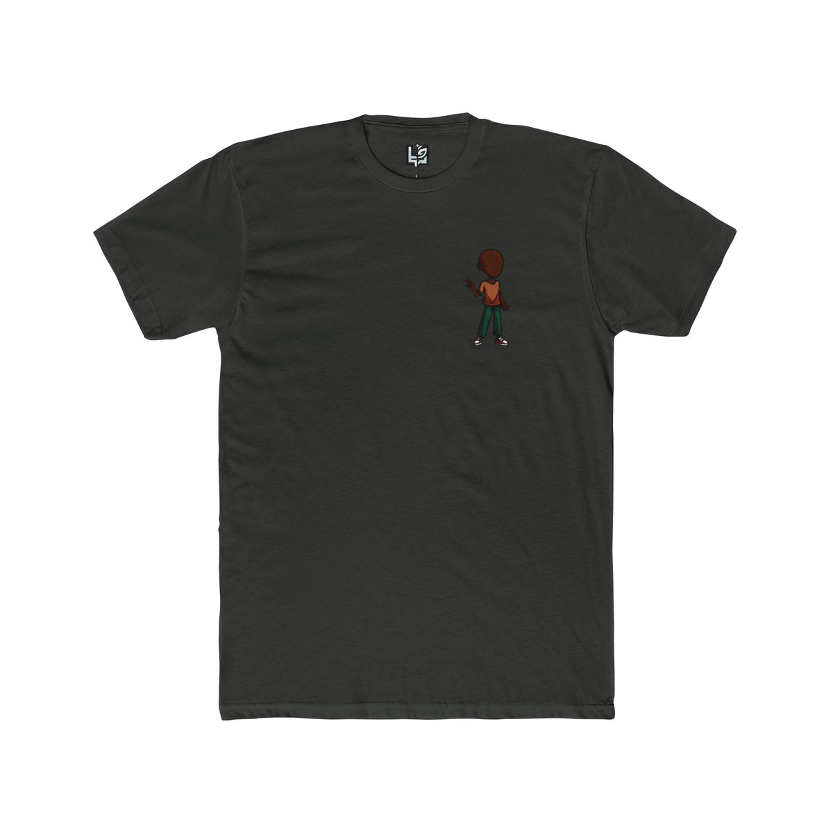 Minimalist Basketball Player Graphic Tee — Small Center Chest Design