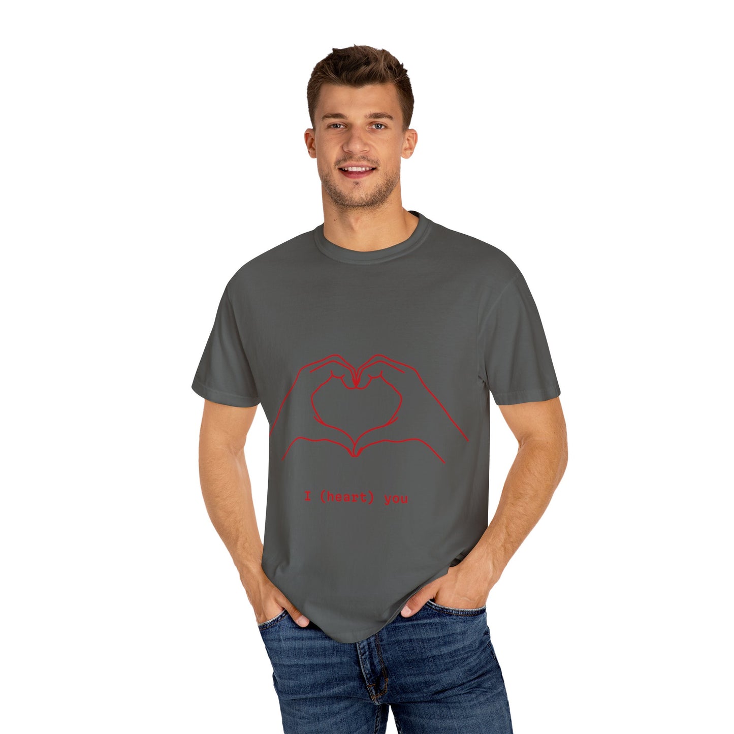 Unisex Heart Hands T-Shirt | I (heart) You Graphic Tee | Perfect for Valentine's Day and Everyday Love