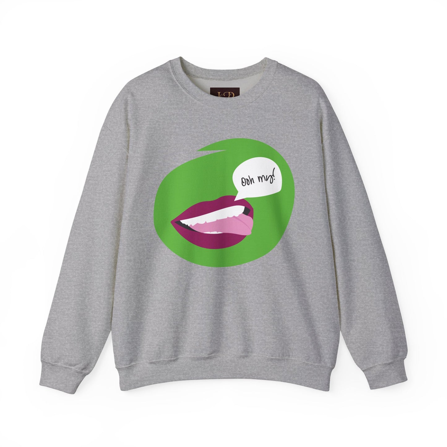 Playful 'Oh My!' Graphic Unisex Crewneck Sweatshirt