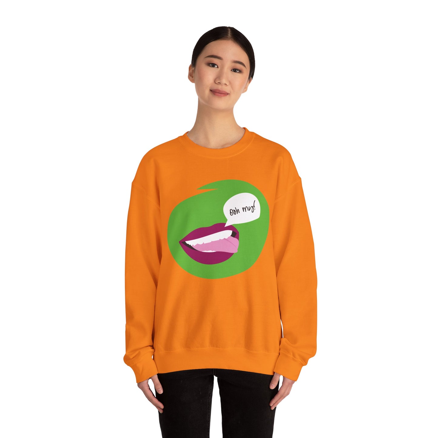 Playful 'Oh My!' Graphic Unisex Crewneck Sweatshirt