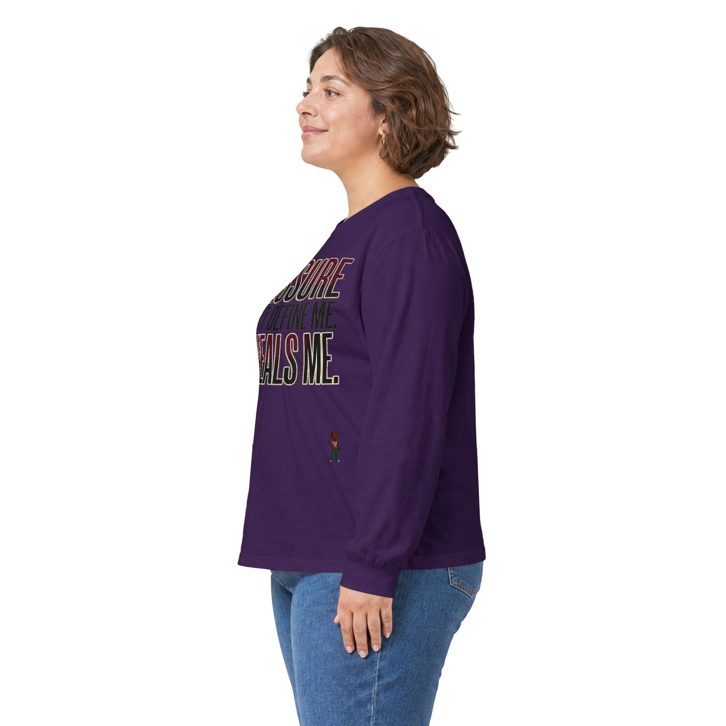 Long Sleeve Tee — "Pressure Doesn't Define Me, It Reveals Me" Motivational Shirt