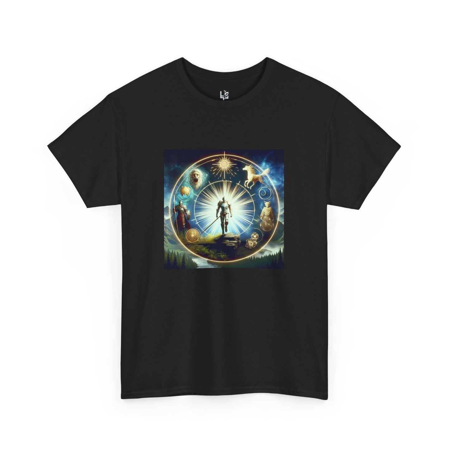 Cosmic Connection Unisex Heavy Cotton Tee - Celestial Design for Star Lovers