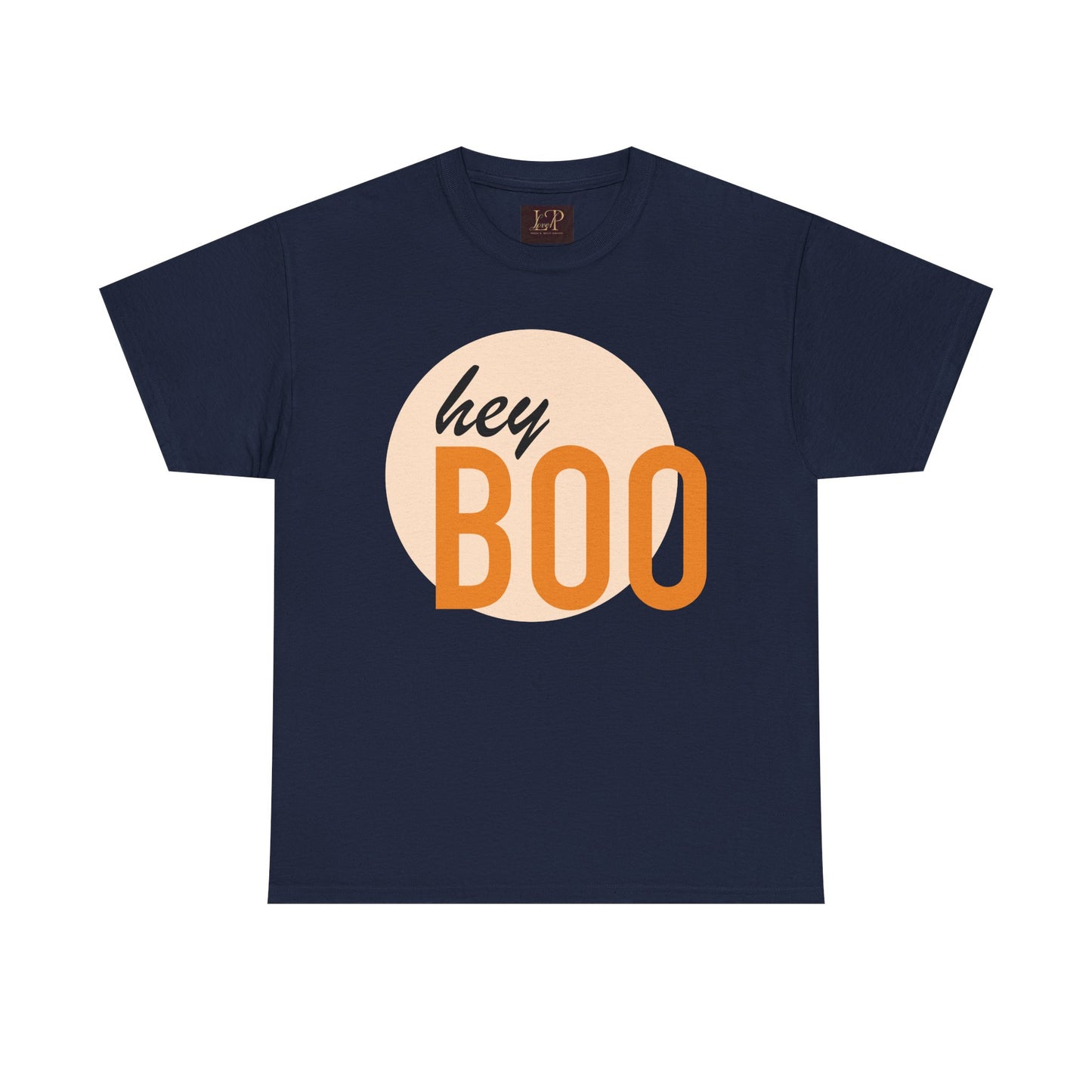 Hey Boo Unisex Heavy Cotton Tee - Cute & Comfy Fall T-Shirt