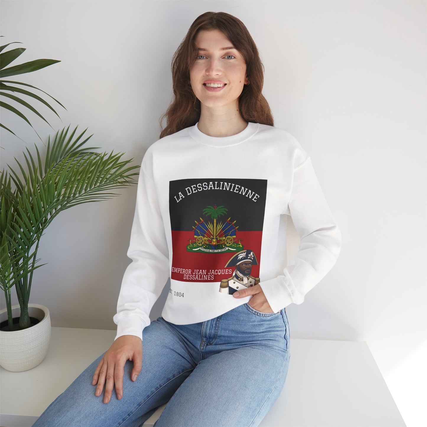 Haitian Heritage Crewneck Sweatshirt, Unisex Sweatshirt, Casual Streetwear, Gifts for Him, Gifts for Her, Cultural Pride Apparel
