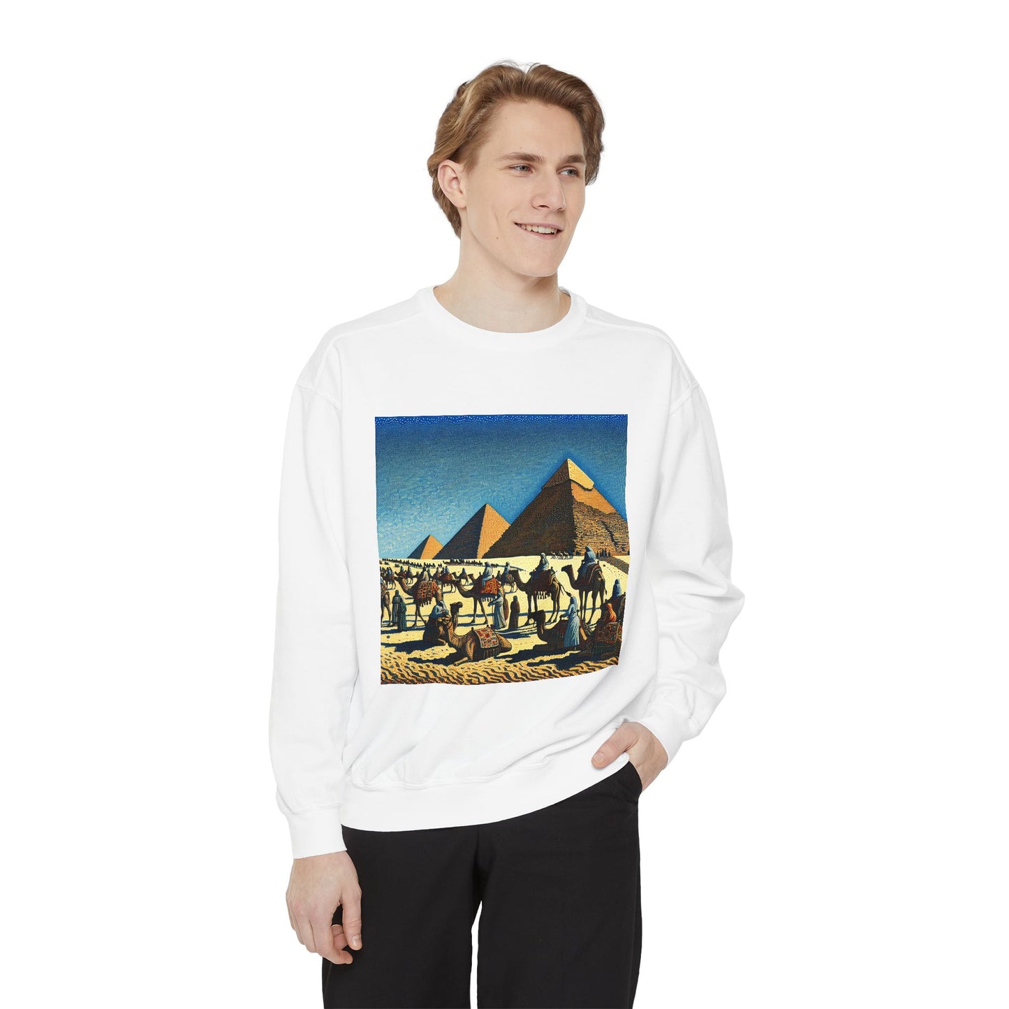 Vintage Pyramid Adventure Unisex Sweatshirt - Comfortable and Stylish