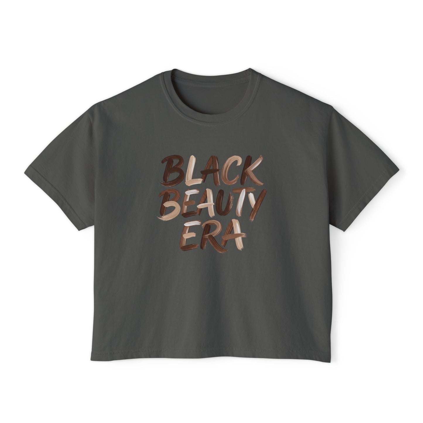 Black Beauty Era Boxy Tee — Women's Empowerment Graphic Shirt