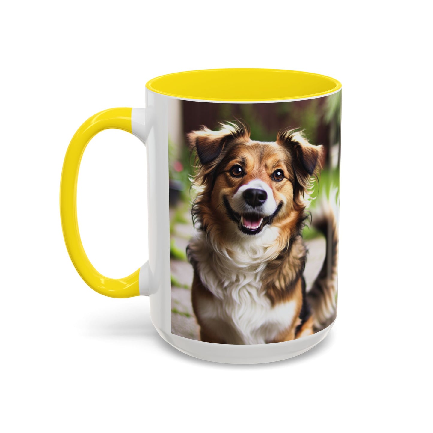 Happy Dog Graphic Accent Coffee Mug | Perfect for Pet Lovers