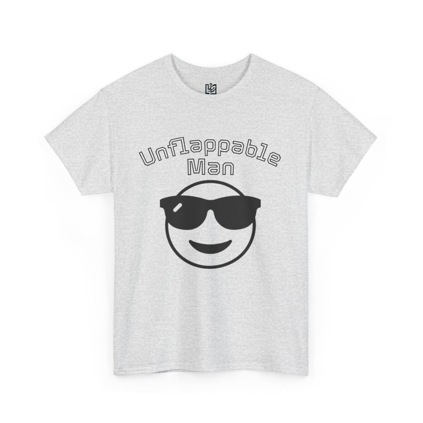 Unflappable Man Unisex Heavy Cotton Tee, Cool Graphic T-Shirt for Men, Perfect Gift for Birthdays, Casual Wear, Outdoor Activities