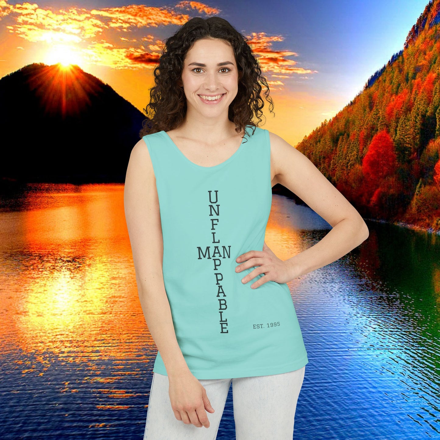 Unisex Inspirational Tank Top - Unflappable, Summer Apparel, Vacation Wear, Casual Gift, Fitness Gear