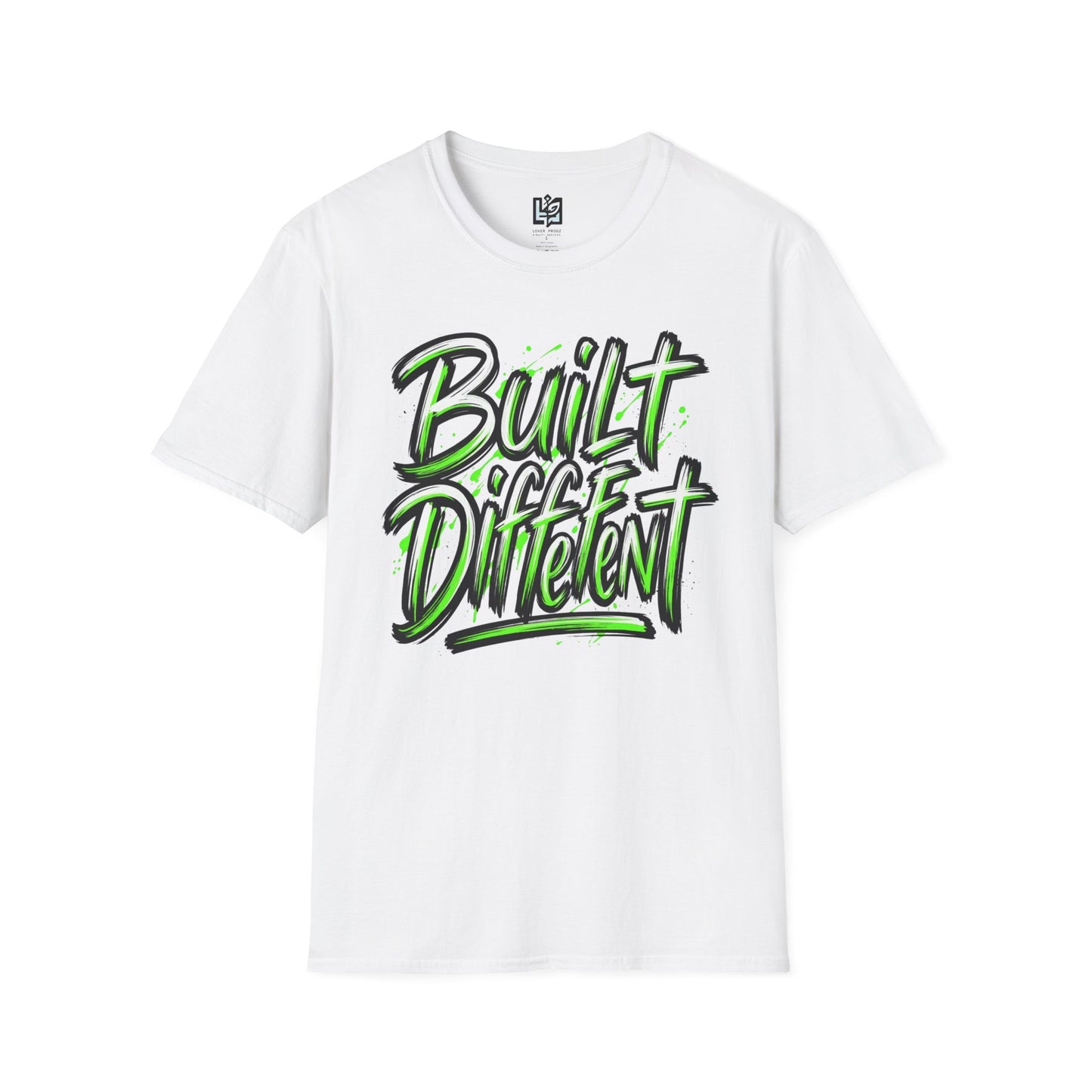 Built Different T-Shirt — Bold Neon Graffiti Tee