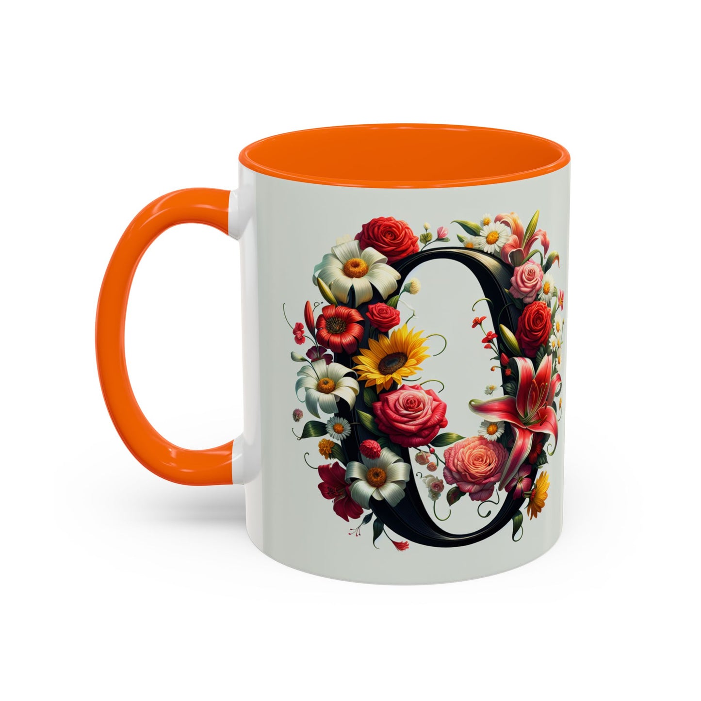 Floral Accent Coffee Mug - Elegant & Vibrant Design for Flower Lovers