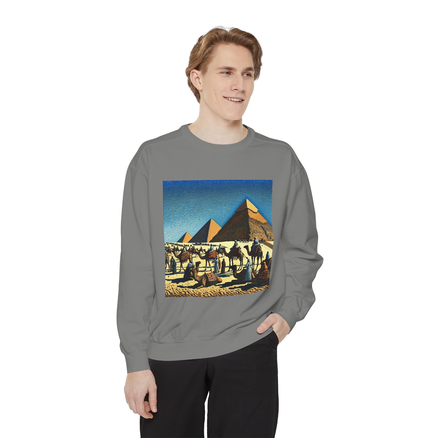 Vintage Pyramid Adventure Unisex Sweatshirt - Comfortable and Stylish