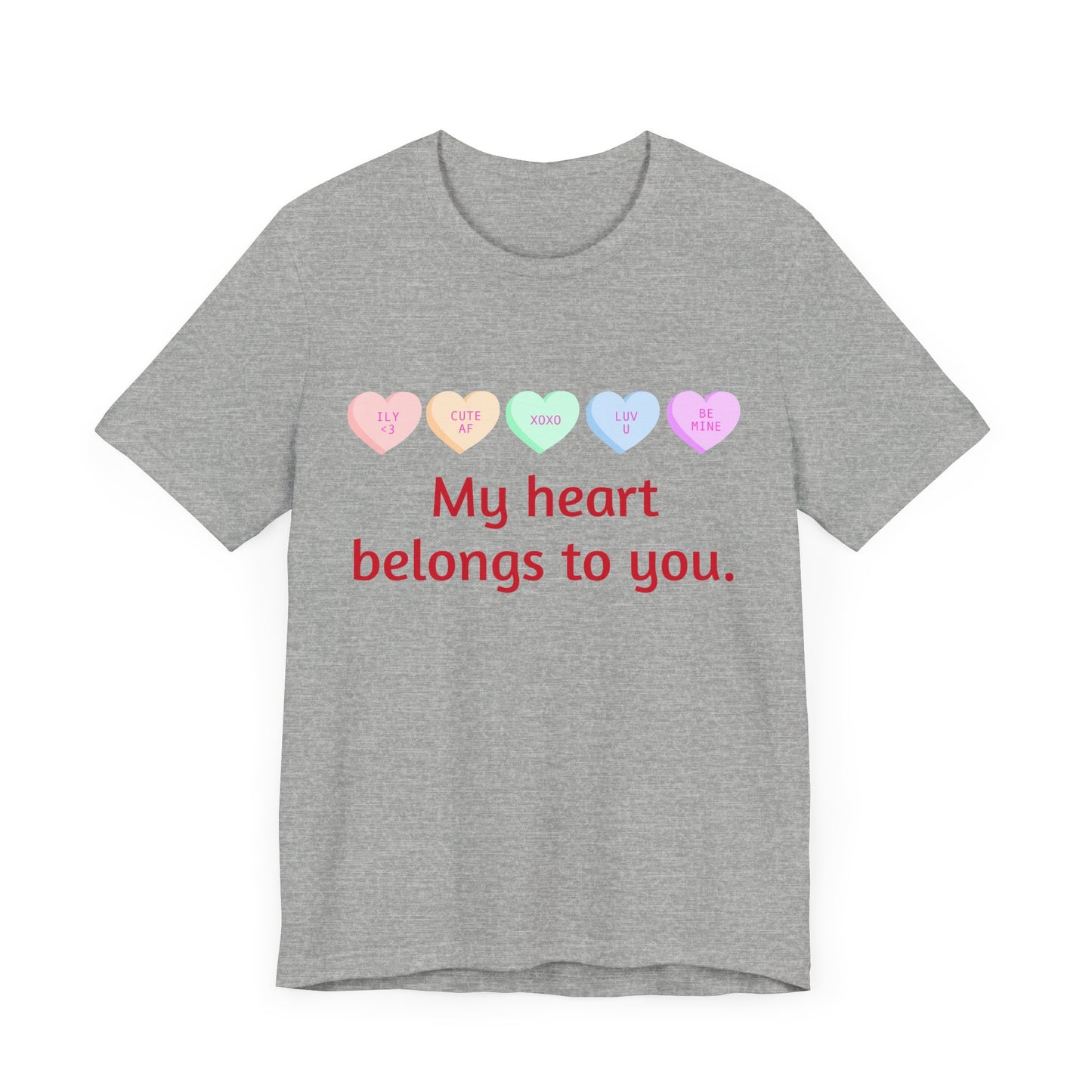 My heart belongs to you Quotes Unisex Jersey Tee - Ideal for Self-Reflection and Supportive Gifts