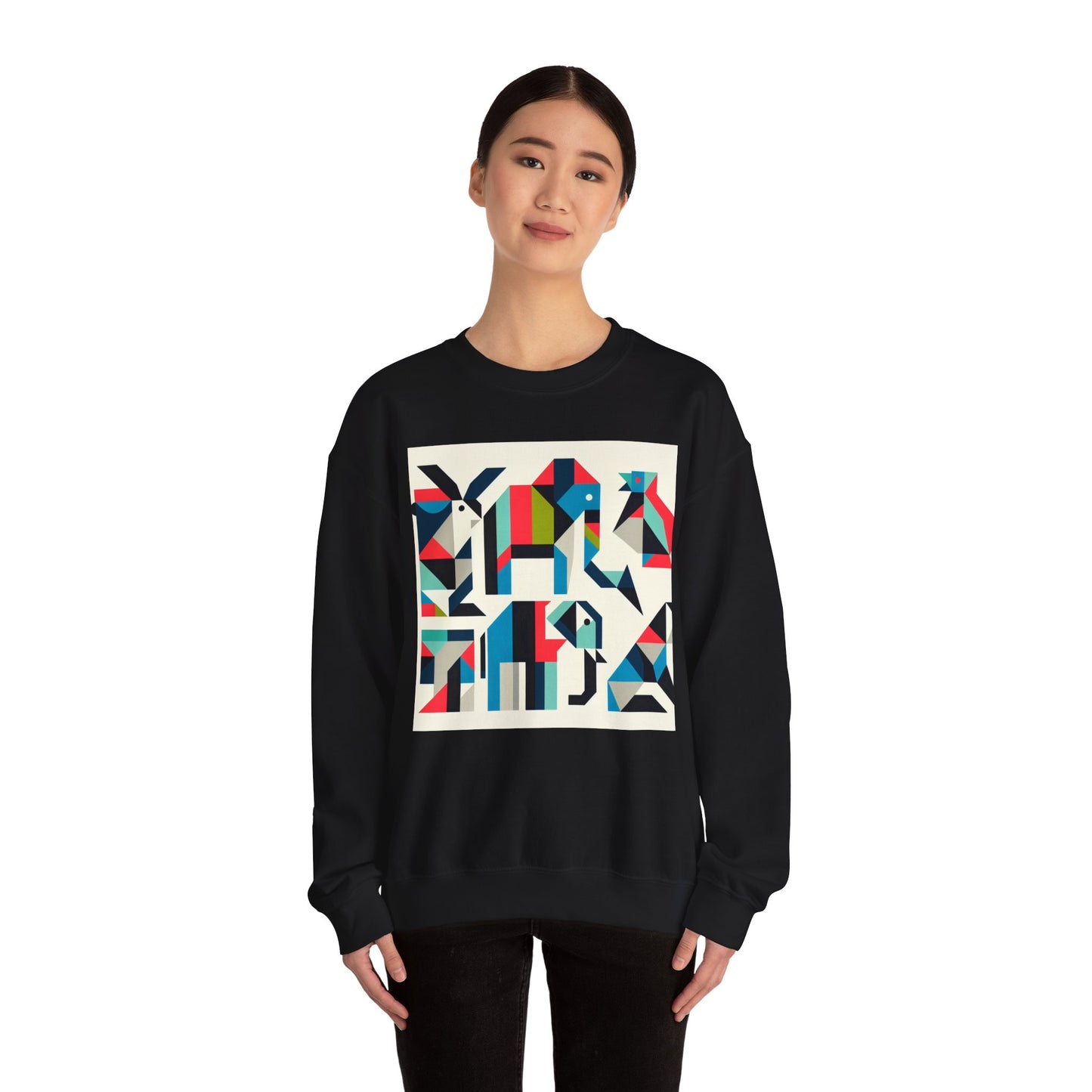 Colorful Geometric Art Unisex Sweatshirt - Cozy and Stylish