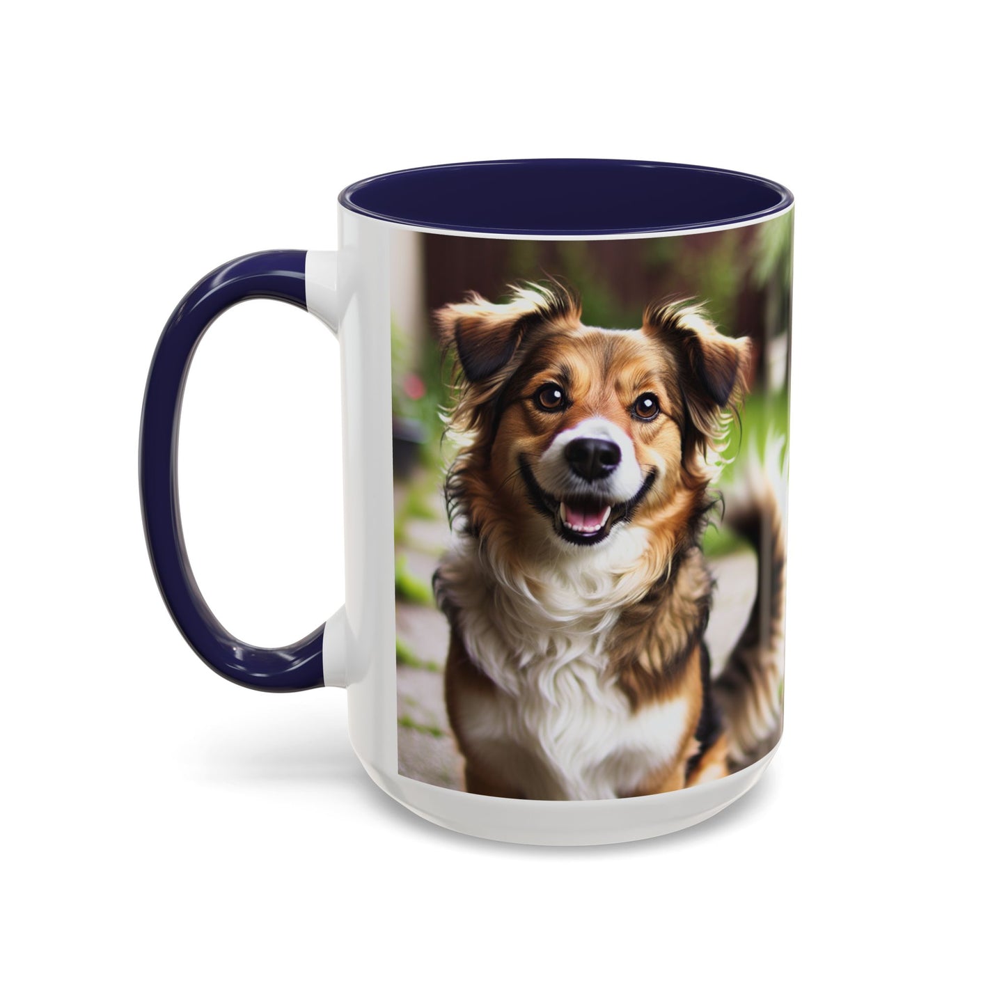 Happy Dog Graphic Accent Coffee Mug | Perfect for Pet Lovers
