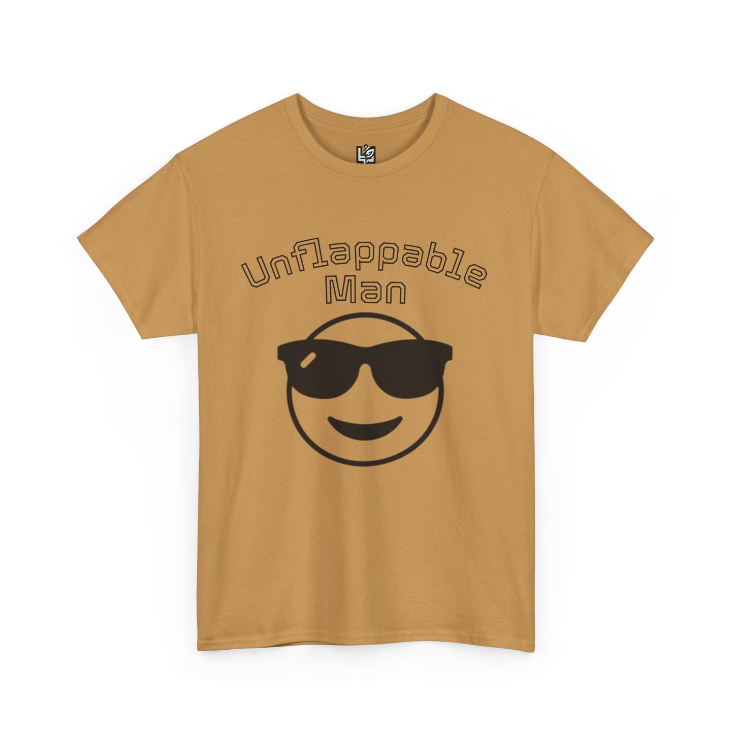 Unflappable Man Unisex Heavy Cotton Tee, Cool Graphic T-Shirt for Men, Perfect Gift for Birthdays, Casual Wear, Outdoor Activities
