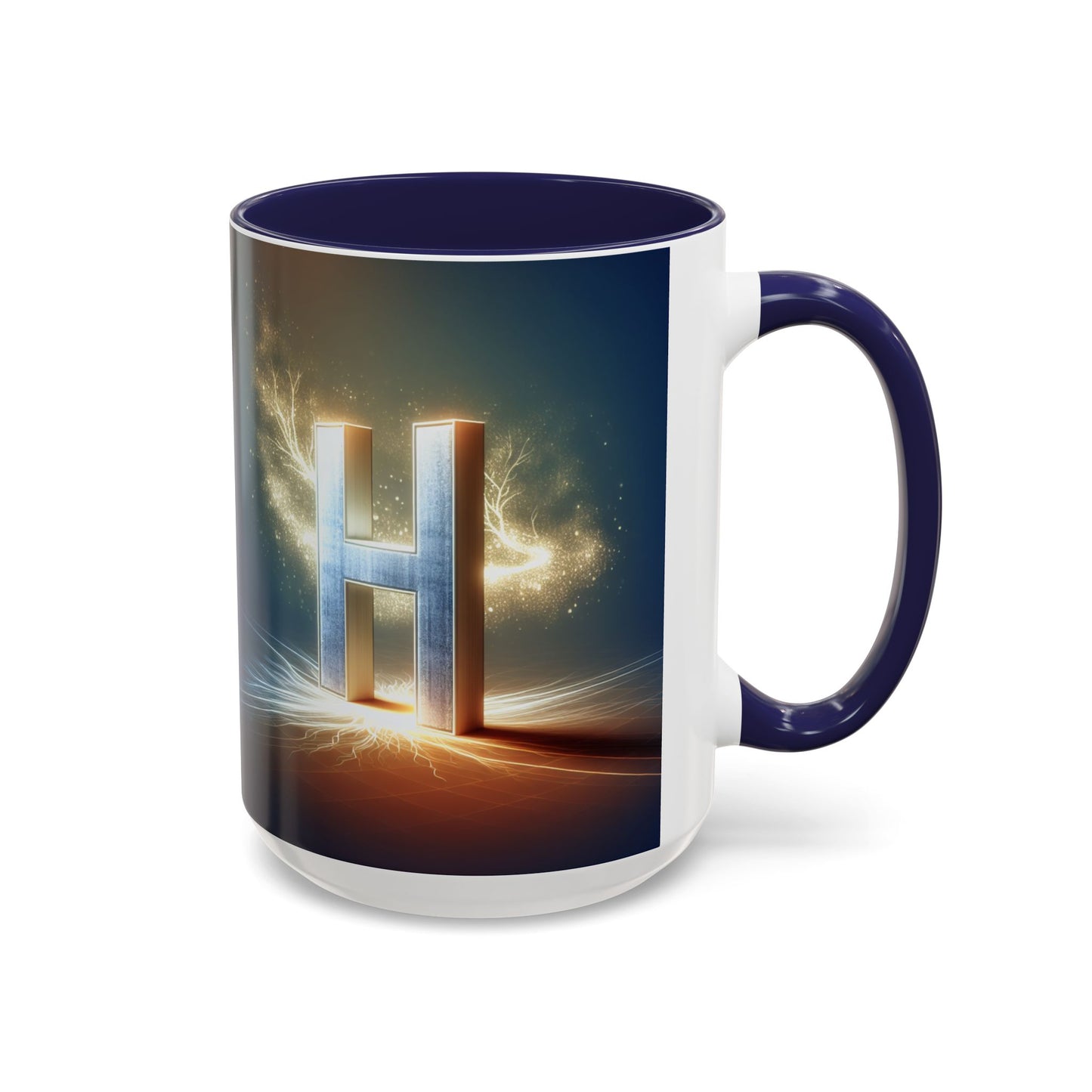 Stunning Accent Coffee Mug with Abstract Letter Design