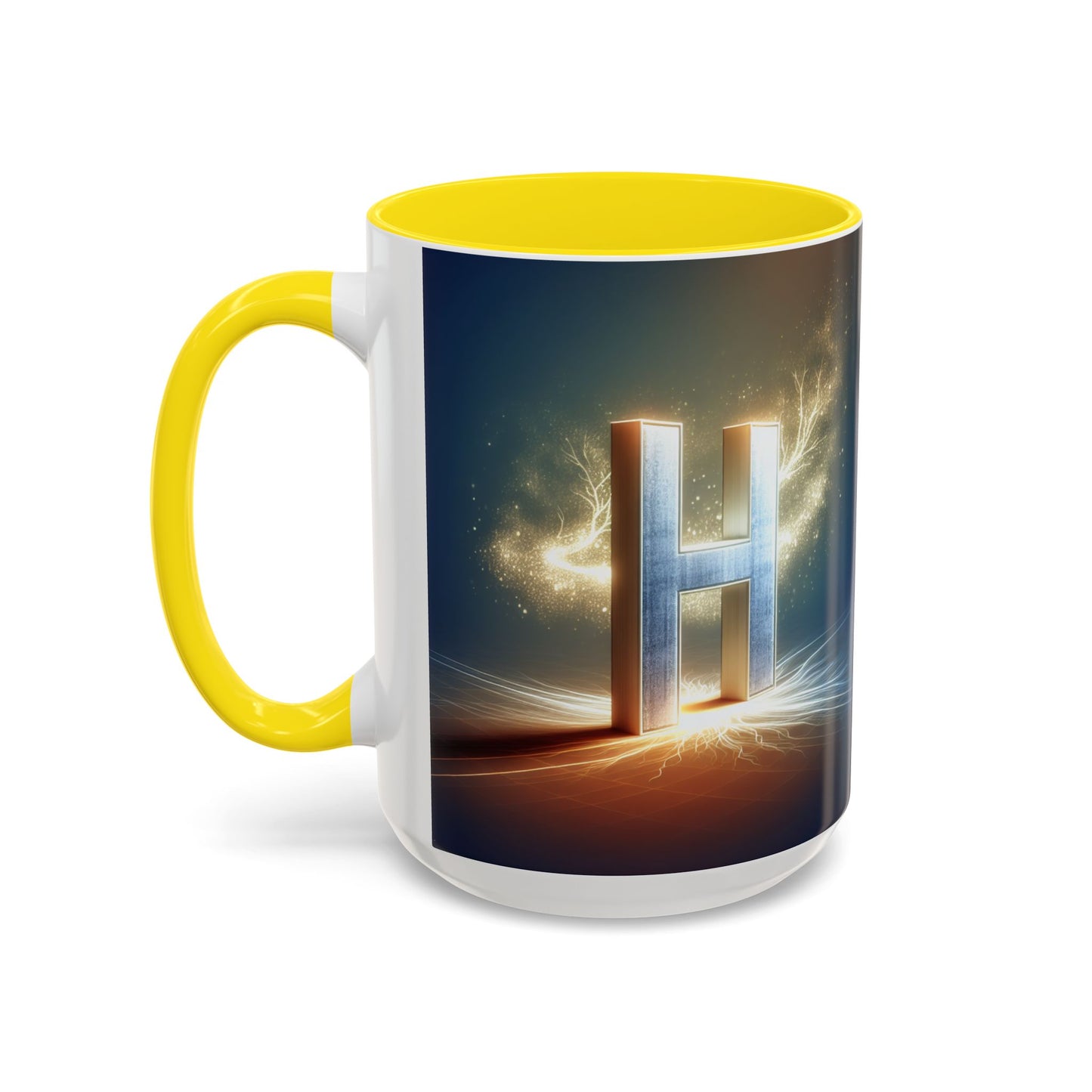 Stunning Accent Coffee Mug with Abstract Letter Design