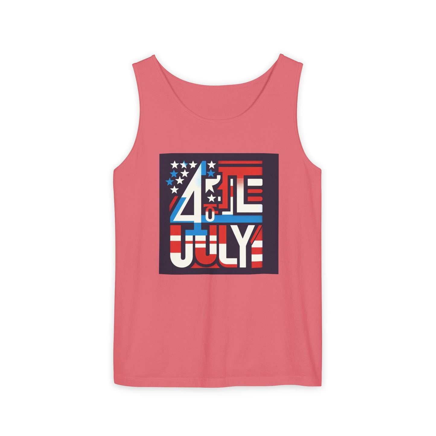 Patriotic Fourth of July Tank Top, American Flag Tee, Summer Celebration Apparel, Unisex Graphic Shirt, USA Independence Day Outfit