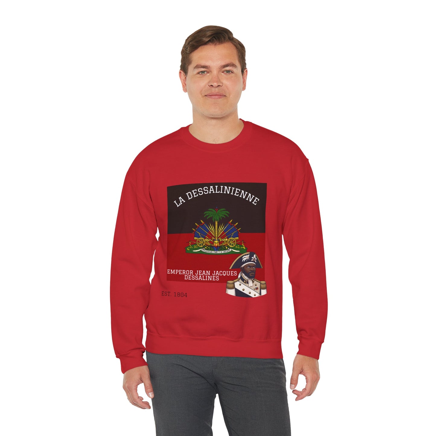 Haitian Heritage Crewneck Sweatshirt, Unisex Sweatshirt, Casual Streetwear, Gifts for Him, Gifts for Her, Cultural Pride Apparel