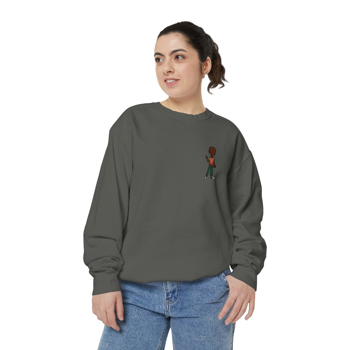 Retro Pixel Boy Graphic Sweatshirt