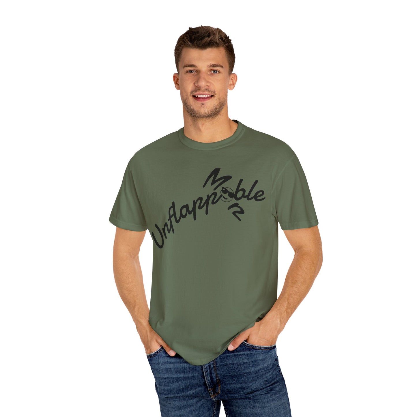 Unisex Garment-Dyed T-shirt - Unflappable Casual Tee, Gift for Friends, Motivational Shirt, Relaxed Fit, Everyday Wear