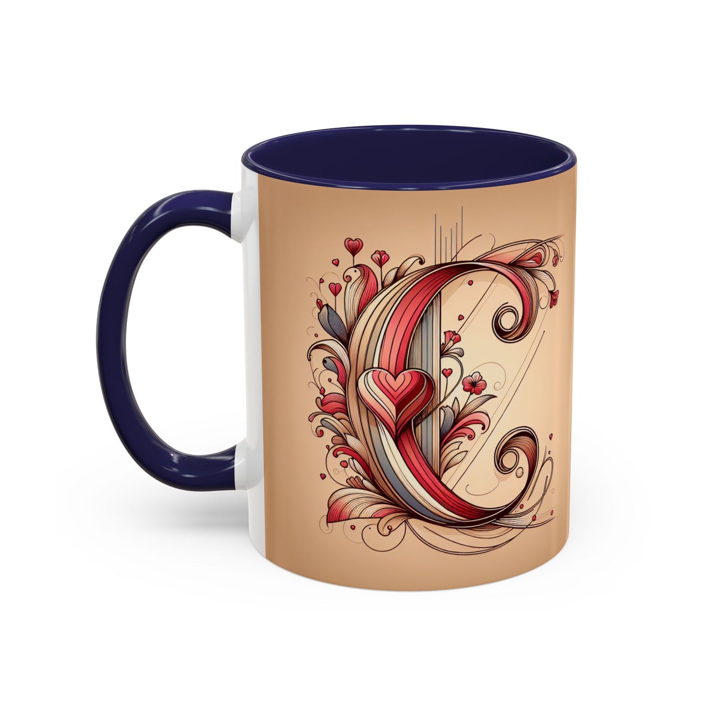 Whimsical Heart Accent Coffee Mug - Perfect for Gifts and Home Decor