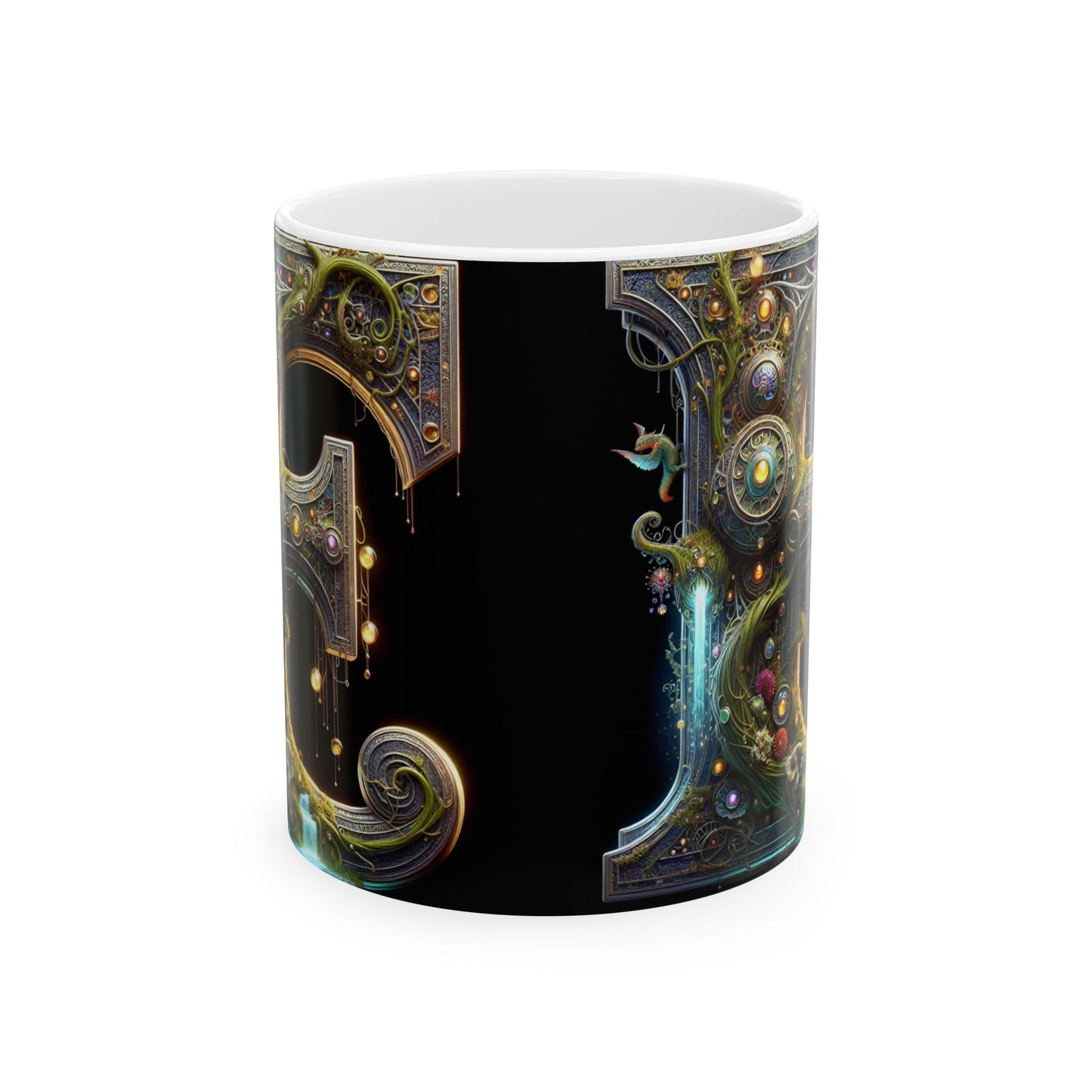 Mystical Fantasy Ceramic Mug - Enchanting Design for Coffee Lovers