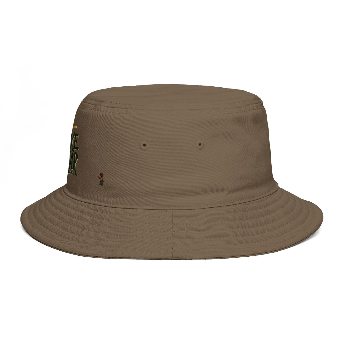 No Shake No Fear Bucket Hat — Retro Motivational Outdoor Bucket Hat