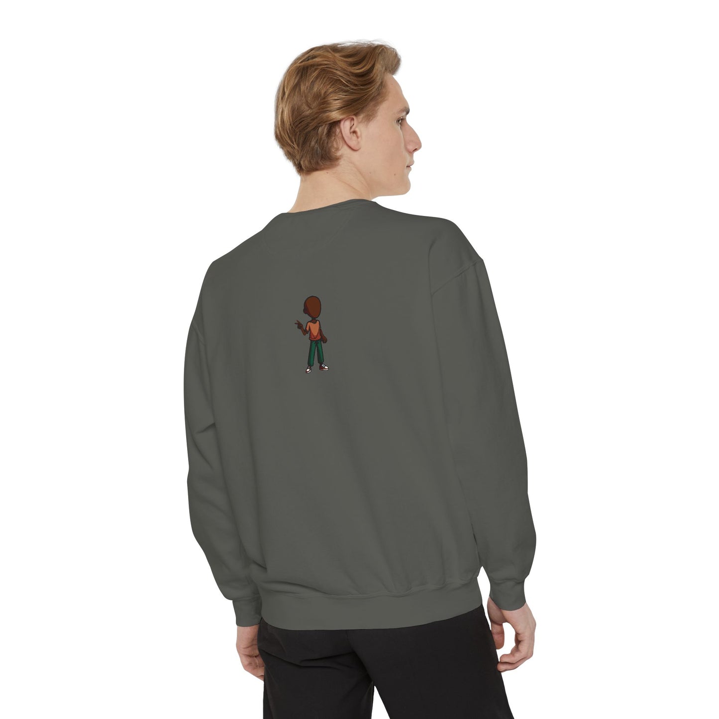 The Unflappable Man Sweatshirt — Retro Badge Graphic Crewneck