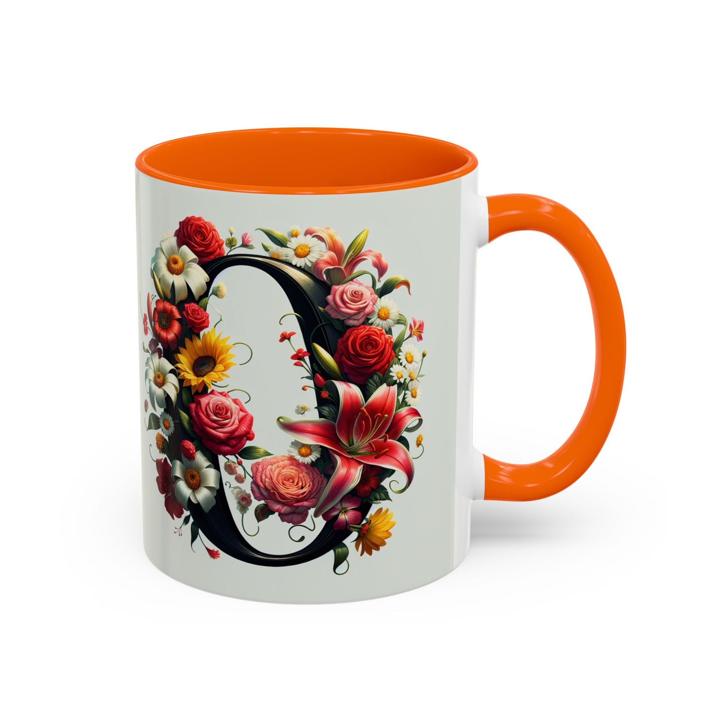 Floral Accent Coffee Mug - Elegant & Vibrant Design for Flower Lovers