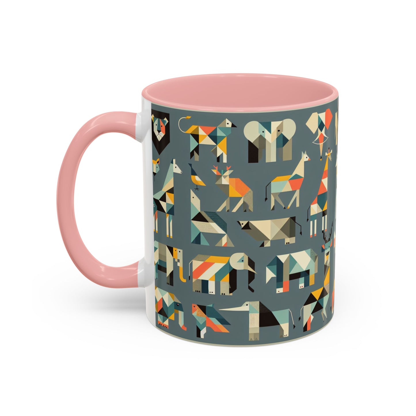 Colorful Animal Print Accent Coffee Mug - Unique 11/15oz Ceramic Cup for Nature Lovers