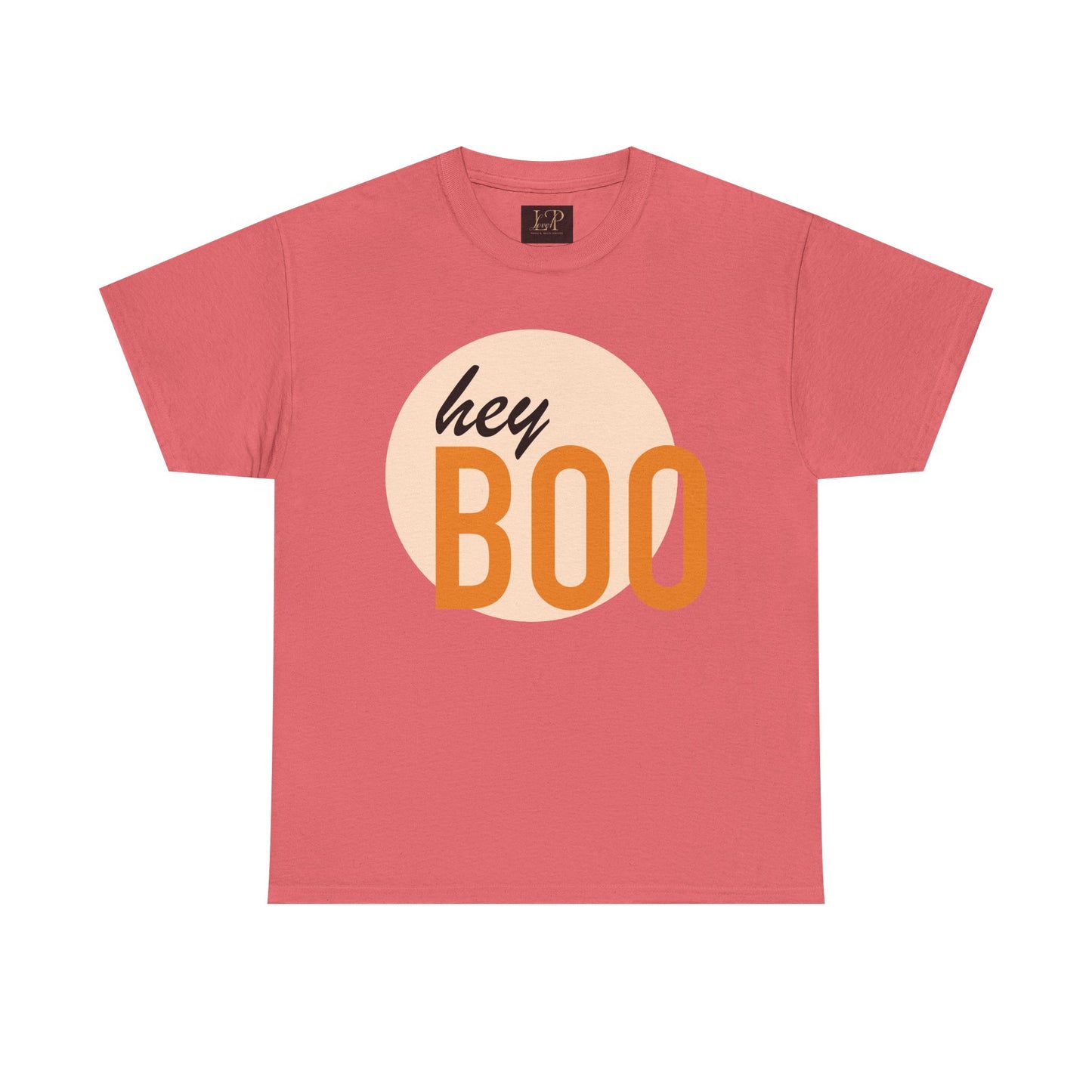 Hey Boo Unisex Heavy Cotton Tee - Cute & Comfy Fall T-Shirt