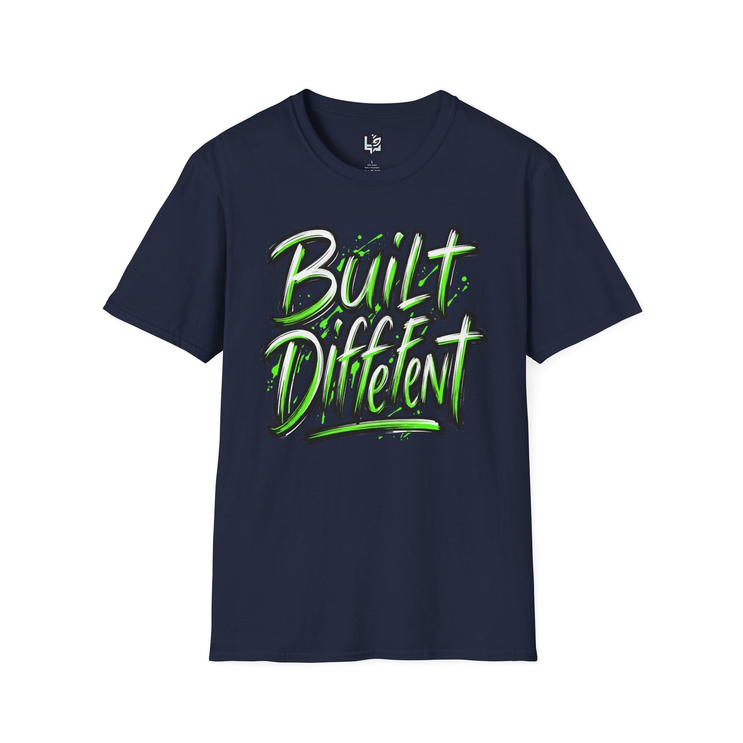 Built Different T-Shirt — Bold Neon Graffiti Tee