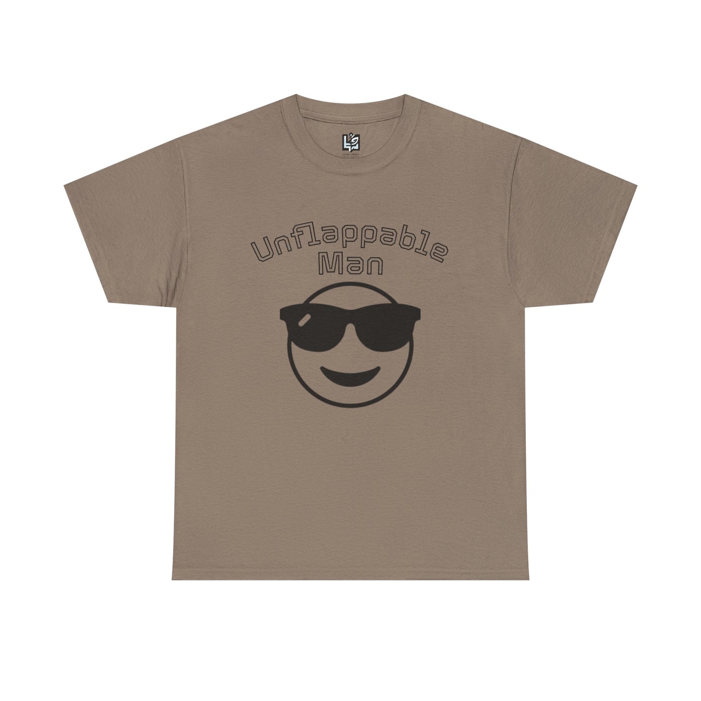 Unflappable Man Unisex Heavy Cotton Tee, Cool Graphic T-Shirt for Men, Perfect Gift for Birthdays, Casual Wear, Outdoor Activities