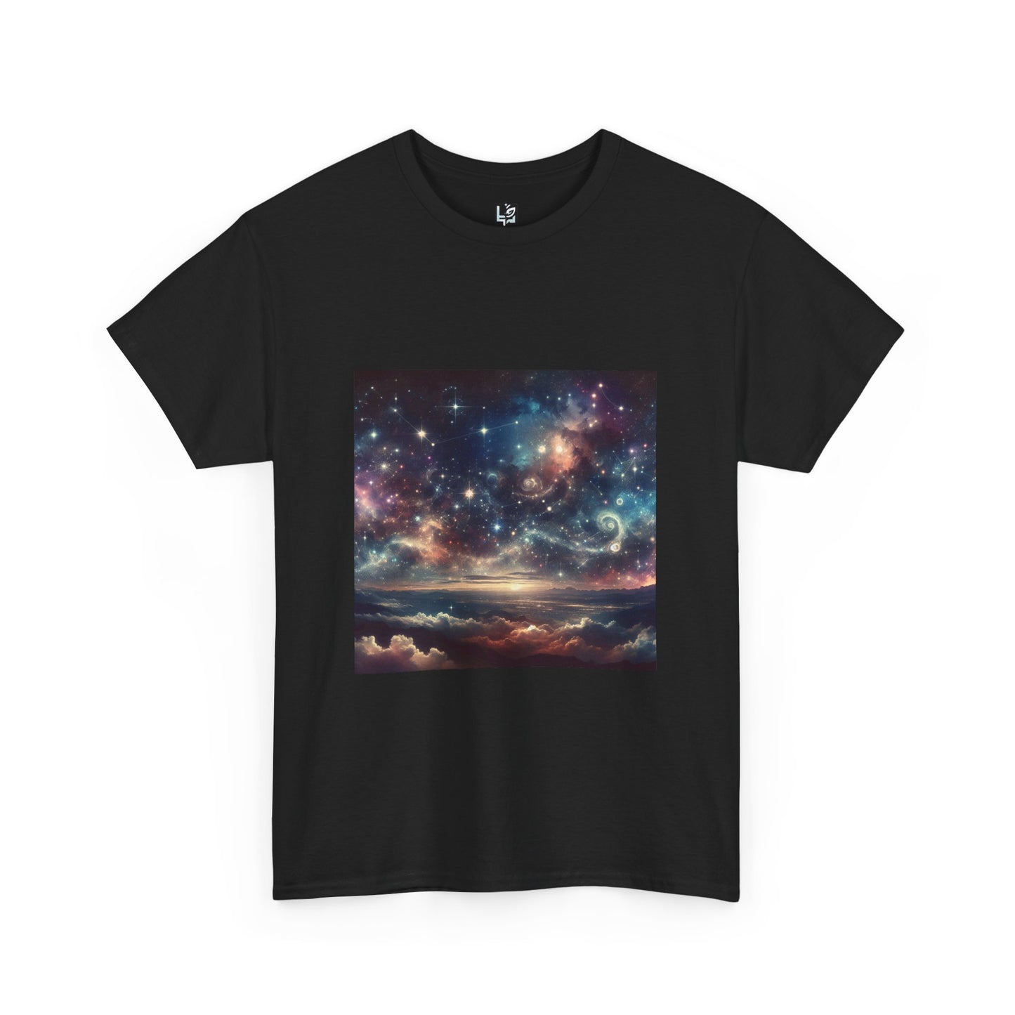 Cosmic Dreams Unisex Heavy Cotton Tee - Celestial Graphic Tee for Stargazers