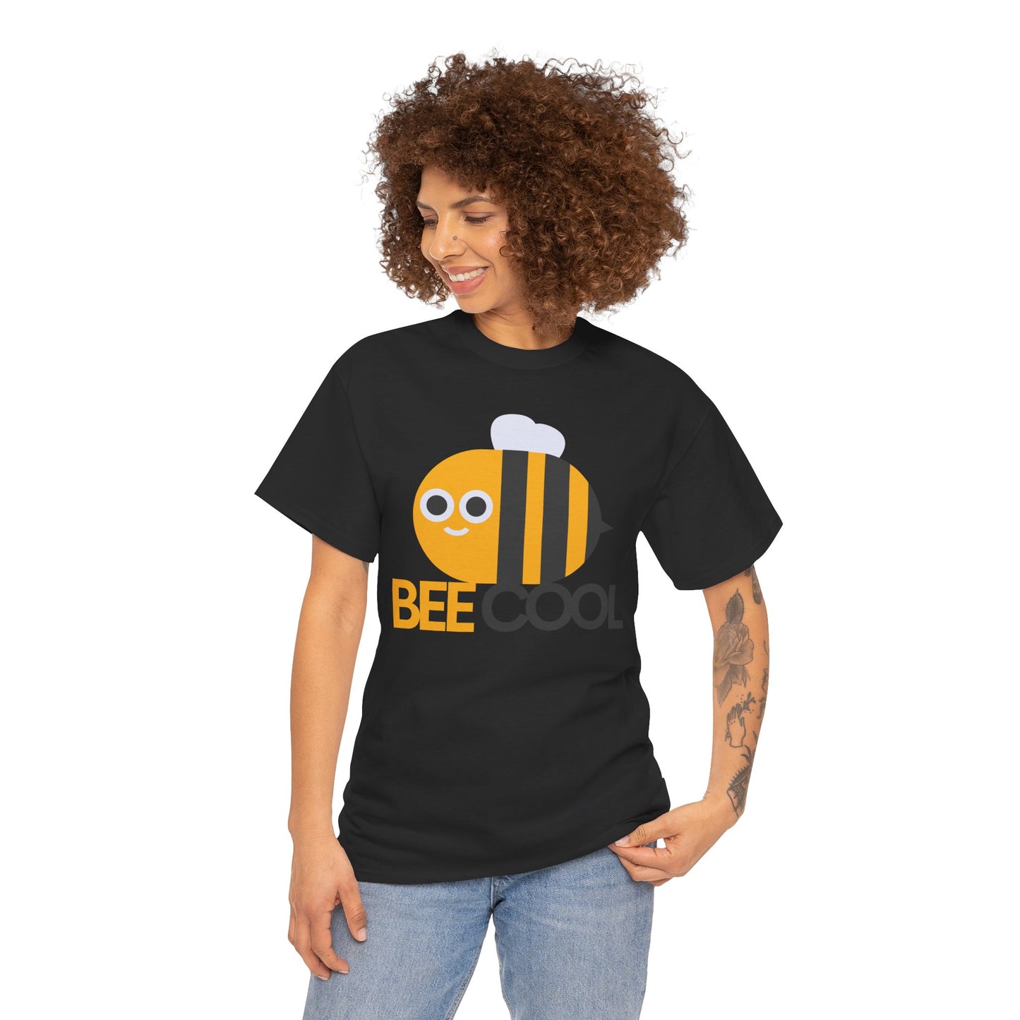 Bee Cool Unisex Heavy Cotton Tee - Fun and Quirky Graphic Shirt