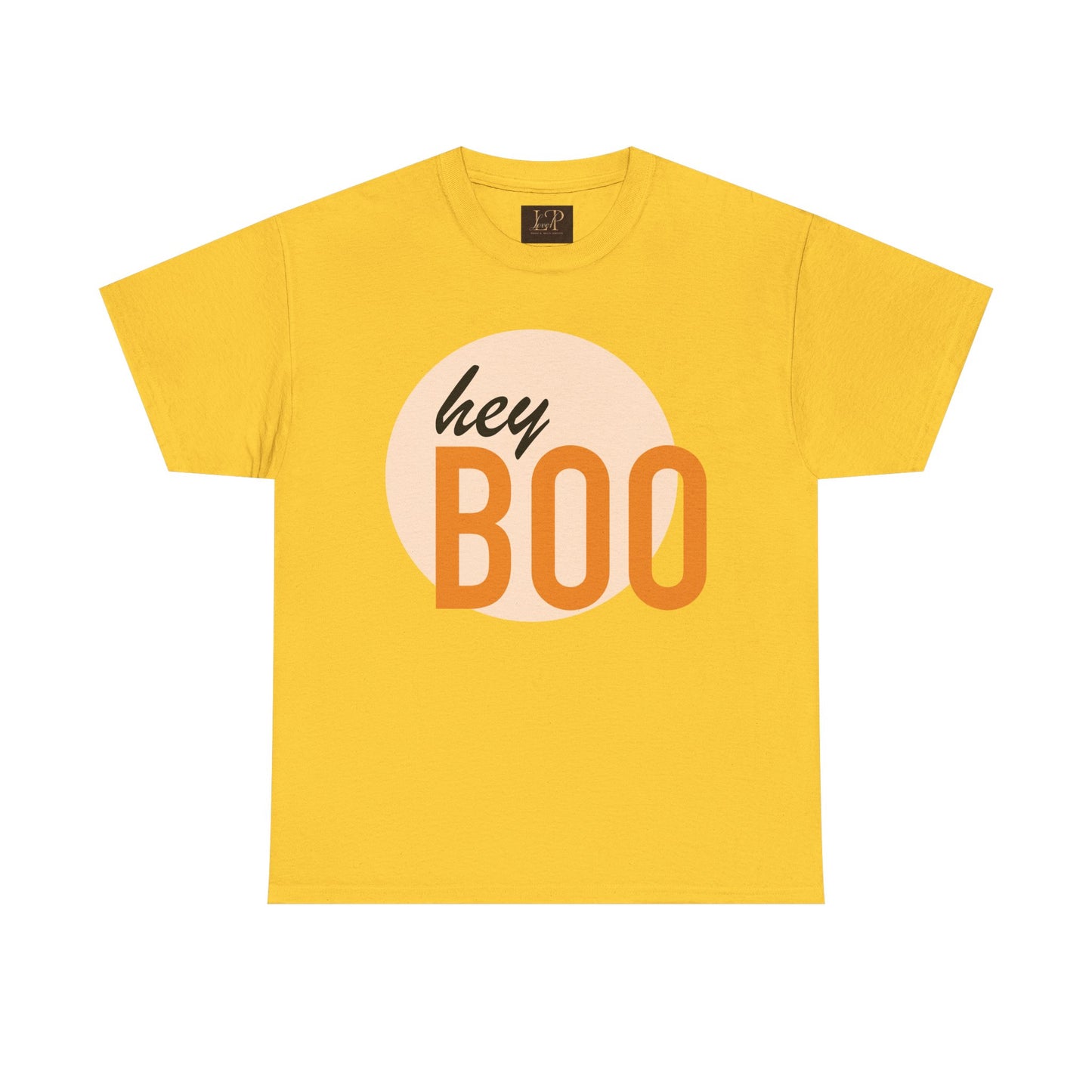 Hey Boo Unisex Heavy Cotton Tee - Cute & Comfy Fall T-Shirt