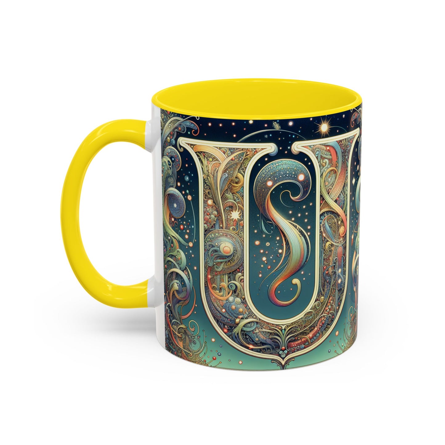 Cosmic Art Accent Coffee Mug - Unique Colorful Design for Coffee Lovers